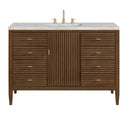 Mid-Century Walnut / Victorian Silver - 3 Faucet Holes