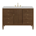 Mid-Century Walnut / Victorian Silver - 3 Faucet Holes