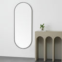 Renwil Ammar 60" Tall Oval Wall Mirror - Black