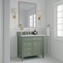 Smokey Celadon / Carrara White - 3 Faucet Holes