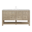 Whitewashed Oak / Eternal Jasmine Pearl - 3 Faucet Holes