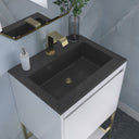 Glossy White / Champagne Brass / Charcoal Black - 1 Faucet Hole