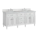 Bright White / Victorian Silver - 3 Faucet Holes