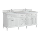 Bright White / Victorian Silver - 3 Faucet Holes