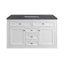 Glossy White / Charcoal Soapstone - 3 Faucet Holes