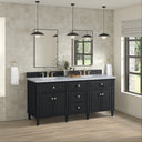 Black Onyx / Carrara White - 3 Faucet Holes