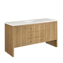Light Natural Oak / White Zeus - 3 Faucet Holes