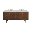 Mid-Century Walnut / Victorian Silver - 3 Faucet Holes