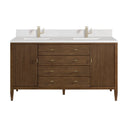 Mid-Century Walnut / White Zeus - 1 Faucet Hole