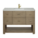 Pebble Oak / Victorian Silver - 1 Faucet Hole
