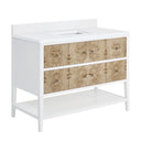 Polished White and Light Mappa Burl / White Zeus - 1 Faucet Hole
