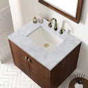 Mid-Century Walnut / Carrara White - 3 Faucet Holes