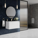 Glossy White / Champagne Brass / Charcoal Black - 1 Faucet Hole