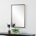 Renwil Sandcastle 36" Tall Rectangular Mirror - Antique Brushed Brass