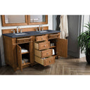 Saddle Brown / Charcoal Soapstone - 3 Faucet Holes