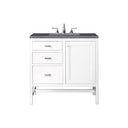 Glossy White / Charcoal Soapstone - 3 Faucet Holes