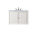 Glossy White / Carrara White - 3 Faucet Holes
