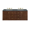 Mid-Century Walnut / Parisien Bleu - 3 Faucet Holes