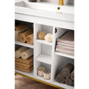 Glossy White / White Glossy / Radiant Gold - 1 Faucet Hole