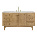 Light Natural Oak / White Zeus - 3 Faucet Holes