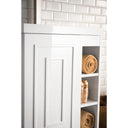 Glossy White / White Glossy / Brushed Nickel - 1 Faucet Hole