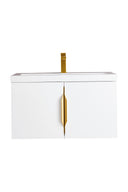 Glossy White / Glossy White - 1 Faucet Hole