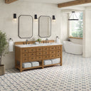 Amber Birch / Carrara White - 3 Faucet Holes