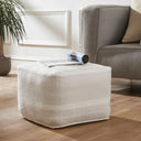 Renwil Renaud Indoor 100% Pet Pouf - Light Grey / Ivory