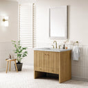 Light Natural Oak / Victorian Silver - 3 Faucet Holes