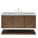 Chestnut / White Zeus - 3 Faucet Holes