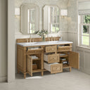 Light Natural Oak / White Zeus - 3 Faucet Holes