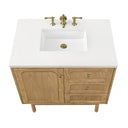 Light Natural Oak / White Zeus - 3 Faucet Holes