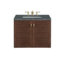 Mid-Century Walnut / Parisien Bleu - 3 Faucet Holes
