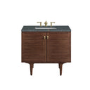 Mid-Century Walnut / Parisien Bleu - 3 Faucet Holes
