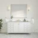 Glossy White / Victorian Silver - 3 Faucet Holes