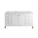 Glossy White / Carrara White - 3 Faucet Holes