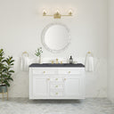 Glossy White / Charcoal Soapstone - 3 Faucet Holes