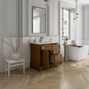 Honey Oak / White Zeus - 1 Faucet Hole
