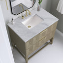 Pebble Oak / Carrara White - 3 Faucet Holes