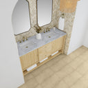 Sunwashed Oak / Carrara White - 3 Faucet Holes