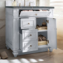 Bright White / Parisien Bleu - 3 Faucet Holes