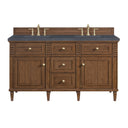 Mid-Century Walnut / Charcoal Soapstone - 3 Faucet Holes