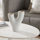 Renwil Jocasta Indoor Ceramic Stoneware Large Vase - Te xtured Matte Off-White