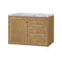 Light Natural Oak / Carrara White - 3 Faucet Holes