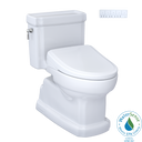 Toto Washlet+ Eco Guinevere Elongated 1.28 GPF Universal Height Toilet and S7A Classic Bidet Seat with Auto Open/Close