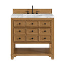 Amber Birch / Carrara White - 3 Faucet Holes