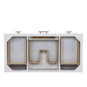 Polished White and Light Mappa Burl / White Zeus - 3 Faucet Holes