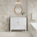Bright White / Victorian Silver - 3 Faucet Holes
