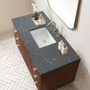 Mid-Century Walnut / Parisien Bleu - 3 Faucet Holes