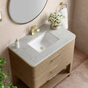 Pebble Oak / Victorian Silver - 1 Faucet Hole